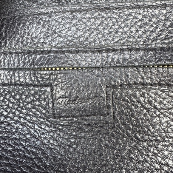 Madewell The Transport Medium Leather Tote Bag True Black DISCONTINUED - Picture 8 of 9